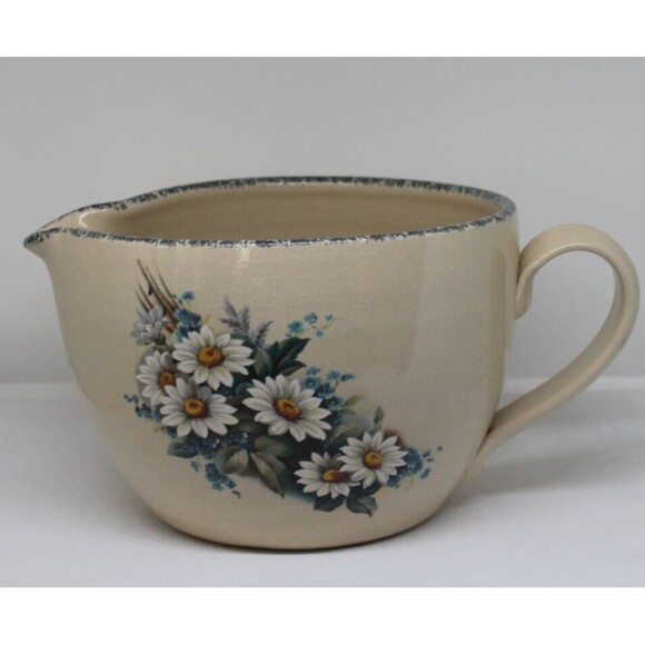 Casey Pottery Marshall Texas  Stoneware Daisy Bowl 1995 Design USA - Picture 1 of 11